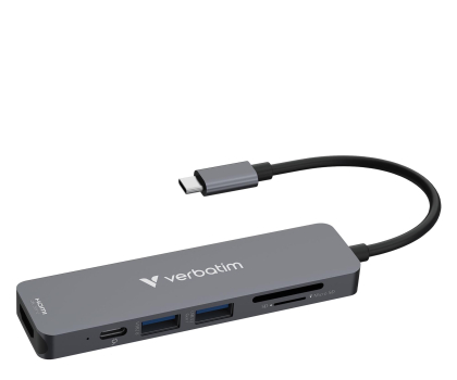 Akcesoria VERBATIM USB-C Essentials Multiport Hub 6 Port with card reader